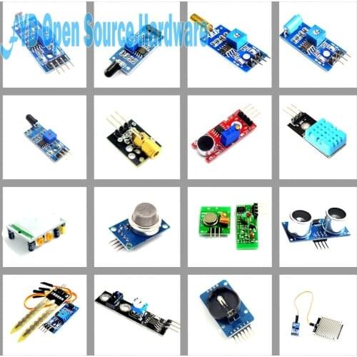 16pcs/lot Raspberry Pi 3&Raspberry Pi 2 Model B the sensor module package 16 kinds of sensor
