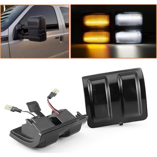 2pcs Switchback LED DRL Rearview Mirror Light Side Mirror Marker Light For Ford 2008-2016 F250 F350 F450 Super Duty Car Styling