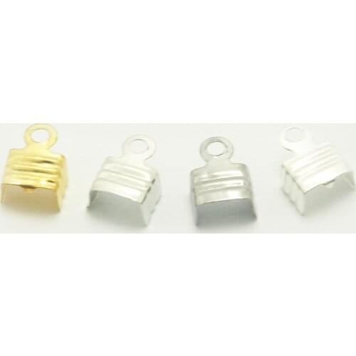 5x7mm 500pcs/lot Rhodium/Gold/Silver/Gunmetal Crimps End Beads Fastener Caps Clasps Jewelry Findings For Jewelry Making DIY