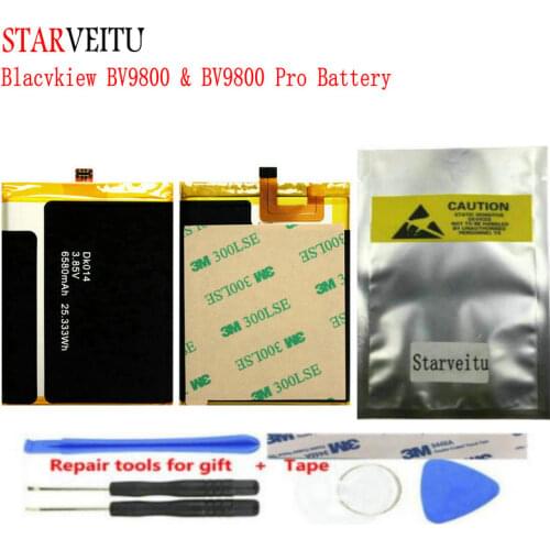 STARVEITU Batteria for Blackview BV9800 Pro 6580mAh Battery BV9800 Original Batteries 100% Tested with Repair Tools