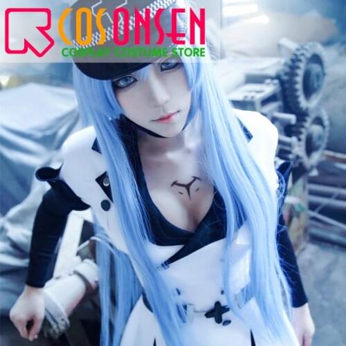 Anime Akame ga Kill Esdeath White COSPLAYONSEN Cosplay Costume with Hat