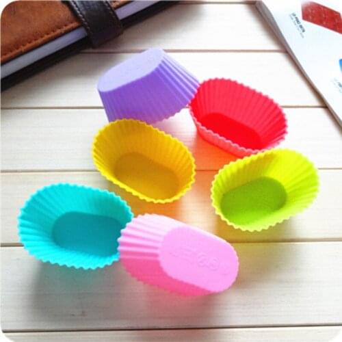 Free shipping oval Muffin Cup chocolate ice mold decoration Silicone Mold Fondant Sugar Craft Molds DIY Cake Decorating