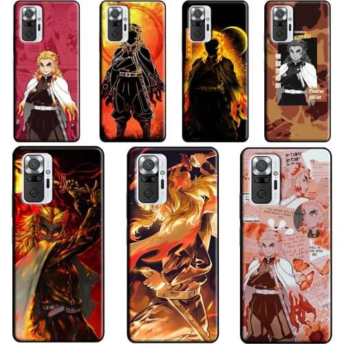 Kyojuro Rengoku Kimetsu no Yaiba For Xiaomi Redmi Note 8 9 Pro Note 10 Pro 8T 9S Case Cover For Redmi 9T 9A 9C 7A 8A K40