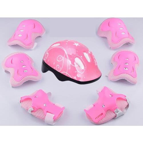 7Pcs Kids Knee Brace Skating Protective Gear Set Knee Wrist Guard Elbow Pad Bicycle Skateboard Ice Skating Roller Knee Protector