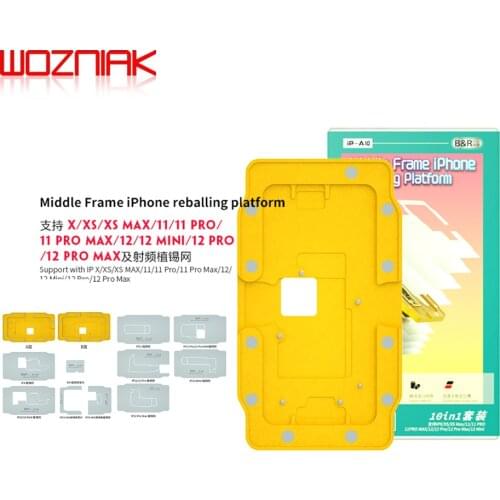 IP-10A 10IN1 Magnetic Tin Planting Platform for Iphone x-12promax Hierarchical Maintenance Fixture for Mobile Phone Motherboard