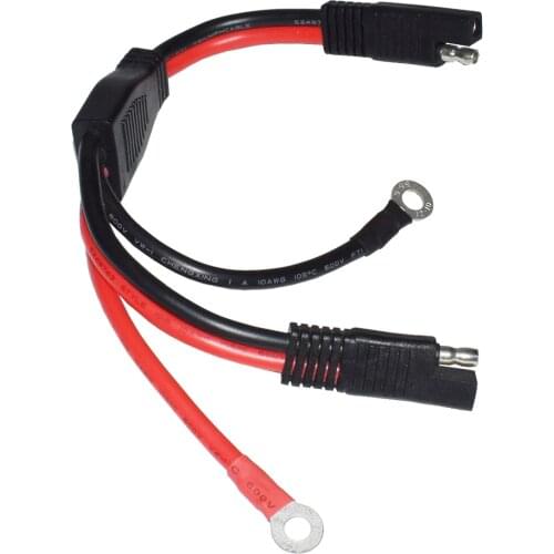 10AWG SAE Converter Cable Motorcycle SAE Connector 1015 Tinned copper cable 30A for testing battery charging 1ft/30cm