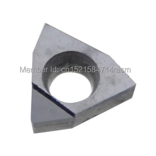 KLOT 2PCS WBGT060104/02 080204 PCD/CBN Diamond Tipped Turning Insert CNC Lathe Cutter Bit