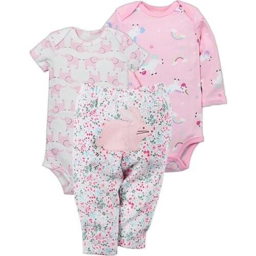 BABY GIRL clothing set long sleeve romper+bodysuit+pant cartoon outfit newborn boy clothes 6-24M newborn outfit 2021