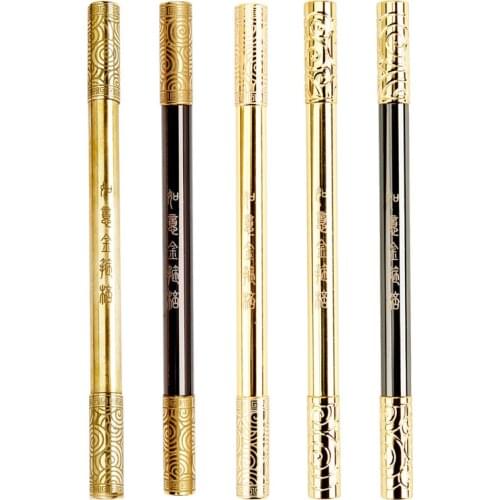 Hand made brass pen creative Ruyi golden cudgel stationery metal neutral pen business retro gold signature pen