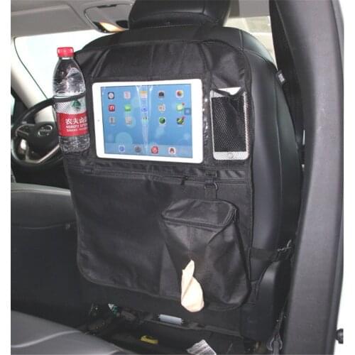 Multi-function Car Organizer Zip Storage Bag Touch Screen Tablet Stand Car Styling Oxford Cloth Backseat Bag Tissue Bag Car Hook