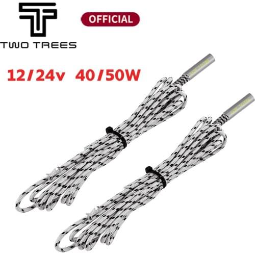 Heater Cartridge Heating Tube 6*20mm 12V/24V 40/50W 1M Cable For High Temperature V6 Volcano MK8 MK9 Hot End Heat 3D Printer Kit