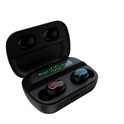 True Wireless Earbuds Bluetooth V5.0 Headphones Deep Bass Stero Sound Mini Headsets Built-in Mic Earphones