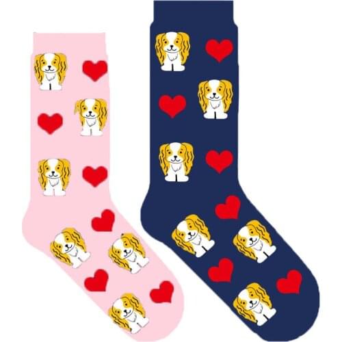 Cavalier King Charles Spaniel Dog Socks women dog owner gift 50 pairs/lot