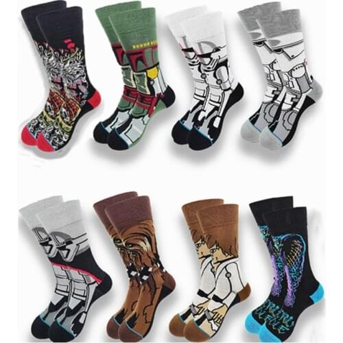 Autumn and Winter Mens Socks Cartoon Toe Toe Thick Warm Soft Comfortable Quality Skateboard Boat Socks