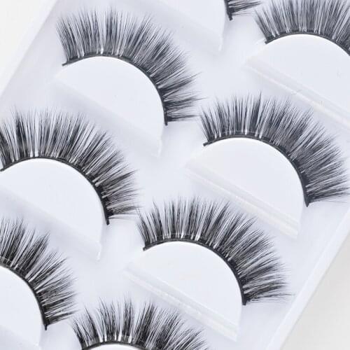 NEW 5 pairs mink eyelashes false lashes mink 3d fake eyelash extension make up cilios natural long cruelty free lash