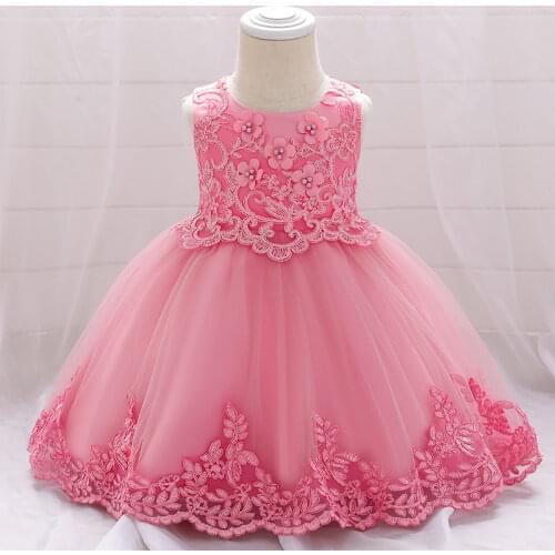 2021 Winter Baby Girl Dress First Birthday Dress For Girl Clothes Flower Party Princess Dress Baptism Dresses 3-24 Month Gown