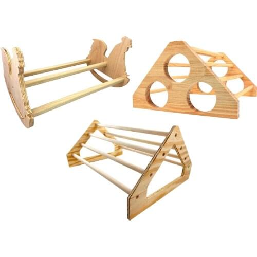 Portable Play Wood Stand Playstand Swing Ladder for Small Cockatiels Toy
