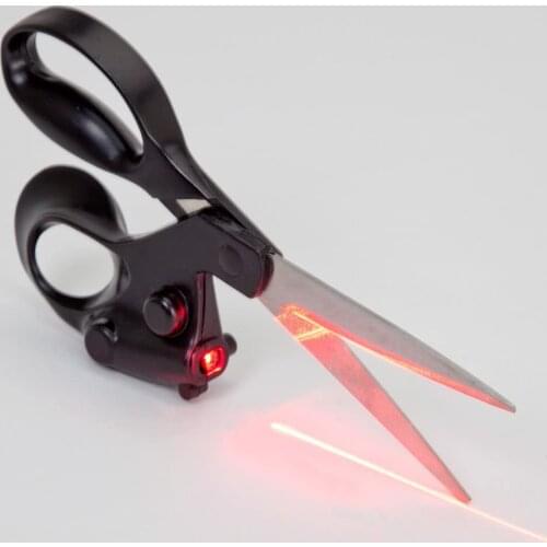 Professional Laser Guided Scissors For Home Crafts Wrapping Gifts Fabric Sewing Cut Straight Fast With Battery