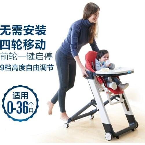 Luxury Baby Trend Sit-right Baby High Chair Portable High Chair Feeding Chair with Cover Easy Folding Baby Booster Seats
