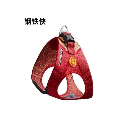 Disney Marvels chest back flying woven AIR chest harness anti-washing pet dog leash dog rope iron man spiderman black panther