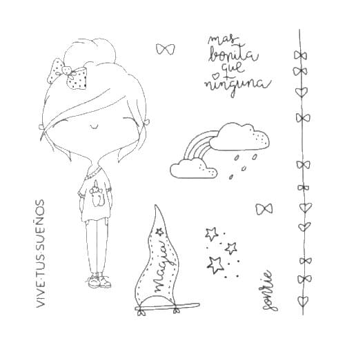 Girl Stamp Transparent Clear Stamp for DIY scrapbooking/Card Making c583