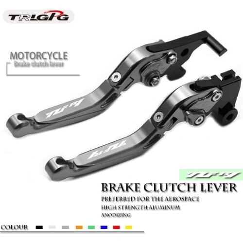 Brake Clutch Lever For YAMAHA YZFR1 YZFR1 2002-2003 Gold Motorcycle Adjustable Folding Extendable Logo R1