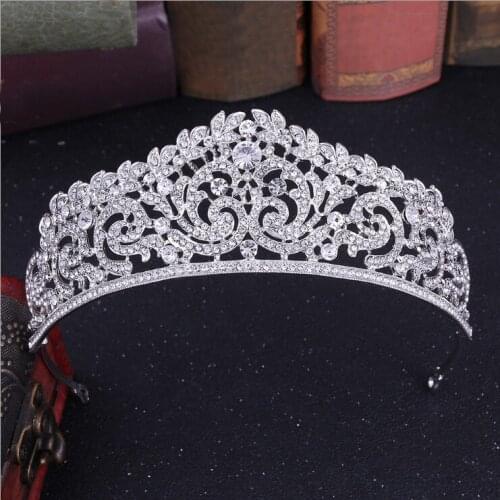 Women Princess Fashion Rhinestones Crystal Gold/Silver Color fairy Tiaras Crown Bridal Bride Wedding Hair Jewelry Accessories