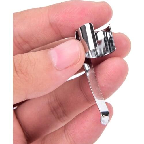 10pcs/lot Silver Flashlight Clip Flashlight Mount Holder Pen Clip Stainless Steel Clamp Wholesale
