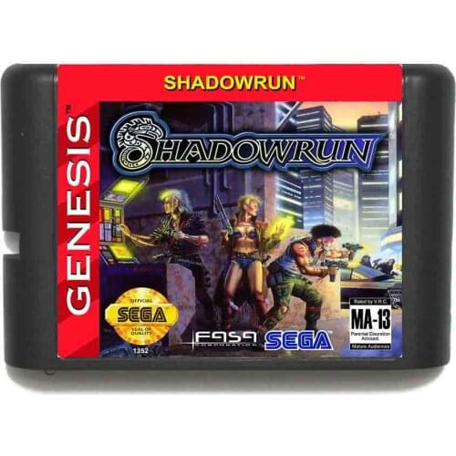 Shadow Run NTSC-USA MD 16 bit Game Card For Sega Mega Drive For Genesis