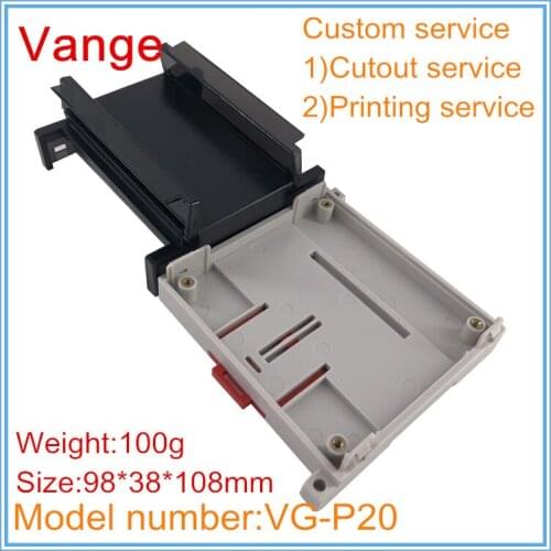 4pcs/lot program control system project cases 98*38*108mm ABS plastic chassis enclosure diy boxes for PLC electric product