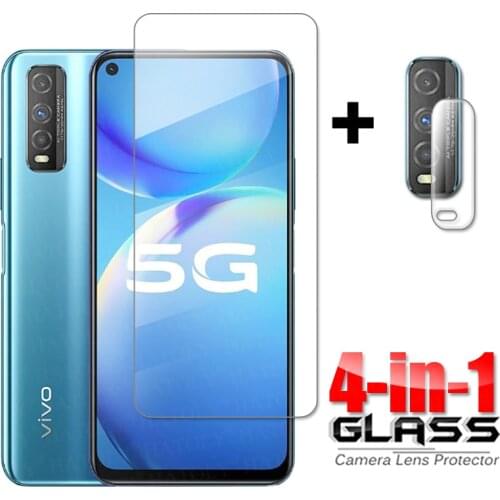 4-in-1 For Glass Vivo Y70t Full Glue Tempered Glass For Vivo Y70 t Y70s HD Clear Screen Protector For Vivo Y70t Camera Glass