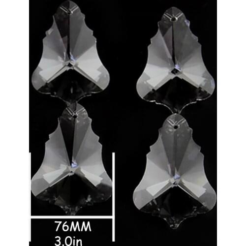 40pcs/lot 76mm Crystal Chandelier Prism Ornaments X'MAS Tree Hanging Crystal Pendant
