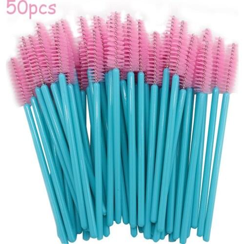 50 Pcs Beauty Eyelash Brushes Makeups Brushes Disposable Mascara Wands Applicator Eye Lashes Brush Makeup Tools