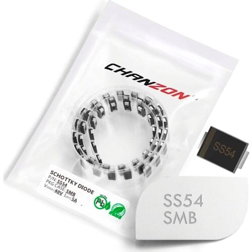50 Pcs) SS54 SMD Schottky Barrier Rectifier Diodes 5A 40V SMB (DO-214AA) 5 Amp 40 Volt