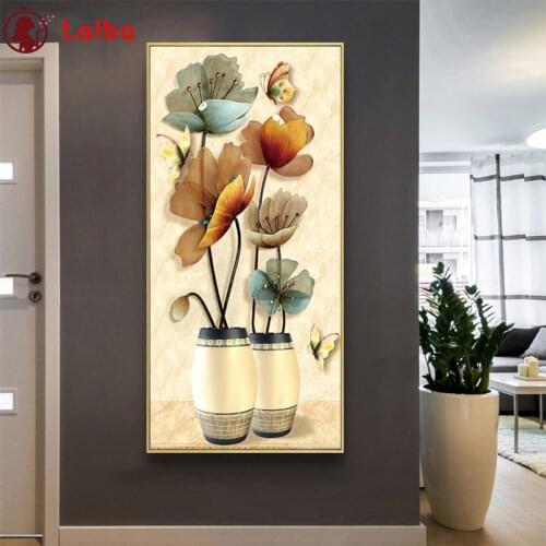 5D DIY Diamond Painting Modern art, painted flowers, butterflies cross stitch full square/round diamond mosaic embroidery