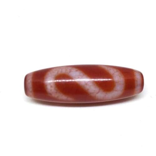 AAA Grade Tibet Dzi Bead Red Natural Agate 12mm*38mm Different Patterns Pendant Powerful Amulet Tibetan Dzi Beads DIY Pendant