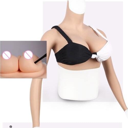 C CUP Shorter Fake Artificial Boobs Realistic Silicone Breast Forms with Arm Crossdresser Shemale Transgender Drag Queen 4G