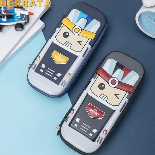 Men Pencil case stationery primary boy zipper EVA 3D material multifunction pen box student school supplies storage estuche bag