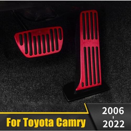 Car Accelerator Gas Brake Pedal Footrest Pedals Non Slip Pad Cover Case AT For Toyota Camry 2006-2017 2018 2019 2020 Accessories