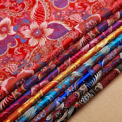 Flower fabric brocade fabric for dress material for diy fabric