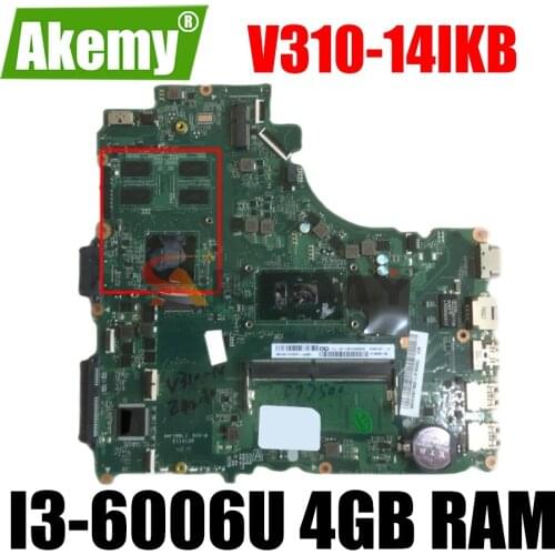 DA0LV6MB6F0 For Lenovo E42-80 V510 V310-14IKB V310-14ISK Laptop Motherboard DA0LV6MB6F0 W/ I3-6006U 4GB RAM DDR4 GPU 100% tested