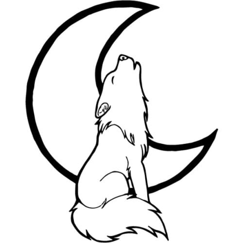 16*12.7cm DIY Wolf Car Sticker Motorcycle Decorative Stickers Car Window Rearview Mirror Decals