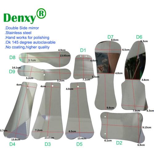 Denxy D1 Quality 2 side Dental Mirror Photography SS Mirror dental photograph mirror intraora mirror photo Orthodontic bracket