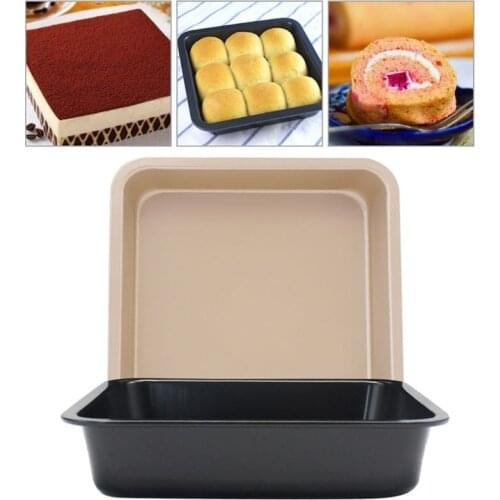 9" Non Stick Square Cake Pan Cheese Cookie Bread Pizza Baking Tray Kitchen Bakeware