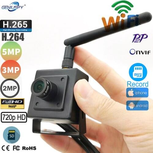 Micro Size IMX335 1920P 5MP 3MP 2MP 1.3MP 1MP Mini WIFI IP Camera Indoor Wireless Surveillance Home Security Onvif TF Card Slot
