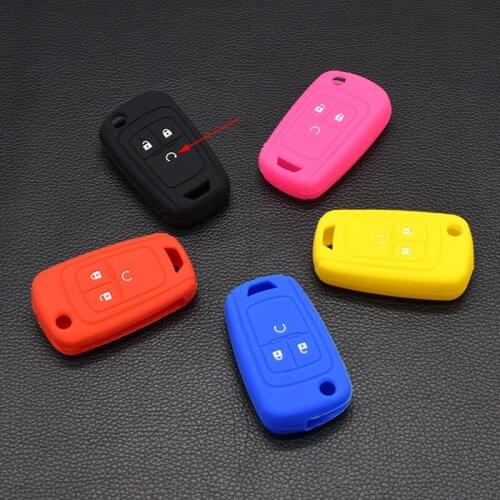 10 units silicone Folding Remote car Key cover case set For Chevrolet Cruze Epica Lova Camaro Impala 3 button key protect Shell