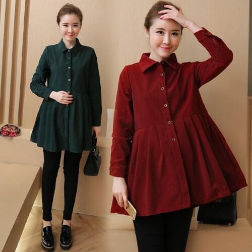 New Maternity Dresses for Pregnant Women Pregnant Dress Autumn Spring Long Sleeve Maternity Clothes Pregnancy Clothing Vestidos