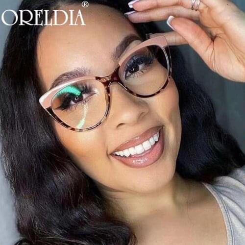 Vintage Anti-Blue Cat Eye Glasses Frames 2021 Women Men Optical Glasses Computer Eyewear TR90 Ultralight Titanium Glasses UV400