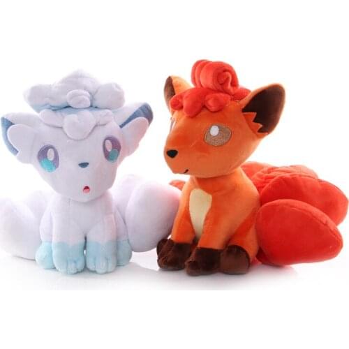 TAKARATOMY Plush Doll 20CM Vulpix Ice Vulpix Toys Hobbies Soft Stuffed Animals Stuffed Plush for Children Christmas Gift