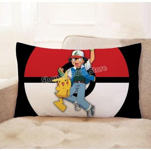 Pokemon pillow case anime cartoon printed pikachu pillowcase kids room decor home decoration Cushion Cover Sofa Decor Car Decor